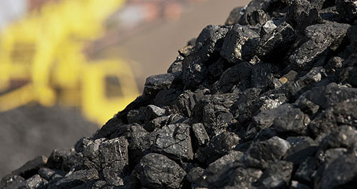 Photo of a pile of coal