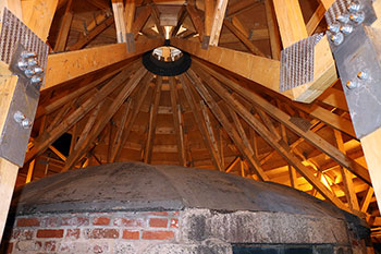 Interior photo of the new roof of the Prince of Wales Tower in Halifax, Nova Scotia