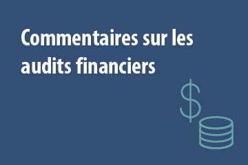 Commentaires et observations sur les états financiers du gouvernement du Canada