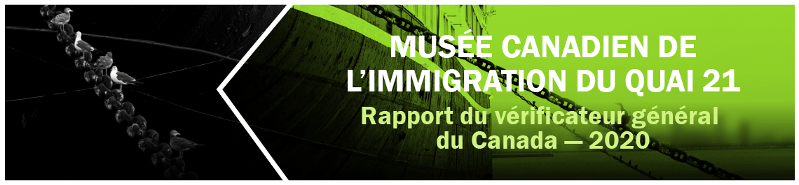 TMusée canadien de l’immigration du Quai 21 — Rapport du vérificateur général du Canada — 2020
