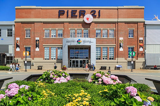 Photo of the front of the Canadian Museum of Immigration at Pier 21 Photo of the front of the Canadian Museum of Immigration at Pier 21