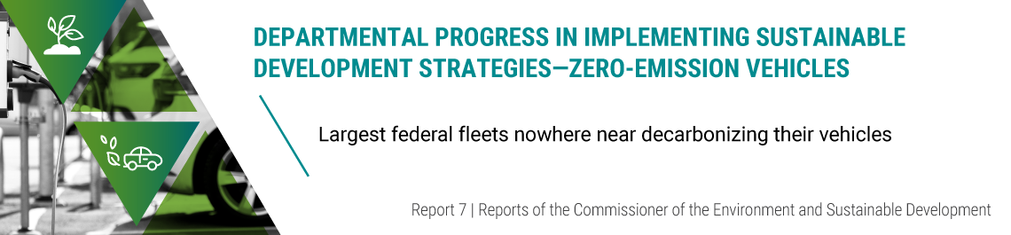 Report 7—Departmental Progress in Implementing Sustainable Development Strategies—Zero-Emission Vehicles