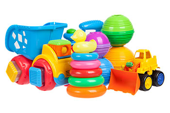 Photo of plastic toys for young children