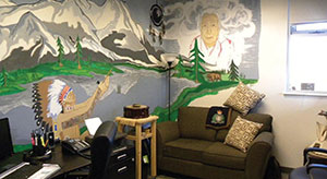 Photo of a room for counselling sessions by First Nations elders in the RCMP-occupied facility in Maskwacis, Alberta