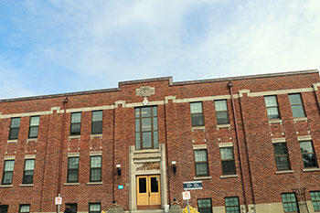 Exterior photo of the Dockyard Main Office at Canadian Forces Base Esquimalt, British Columbia