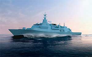 Image of a Canadian surface combatant for the Royal Canadian Navy