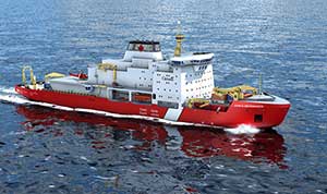 Image of a polar icebreaker for the Canadian Coast Guard